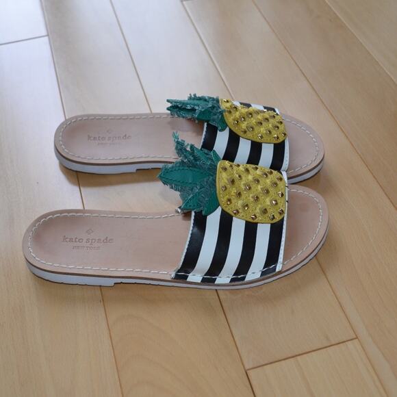 Kate Spade Slide Sandals Size 6 Pineapple Women - Picture 1 of 5